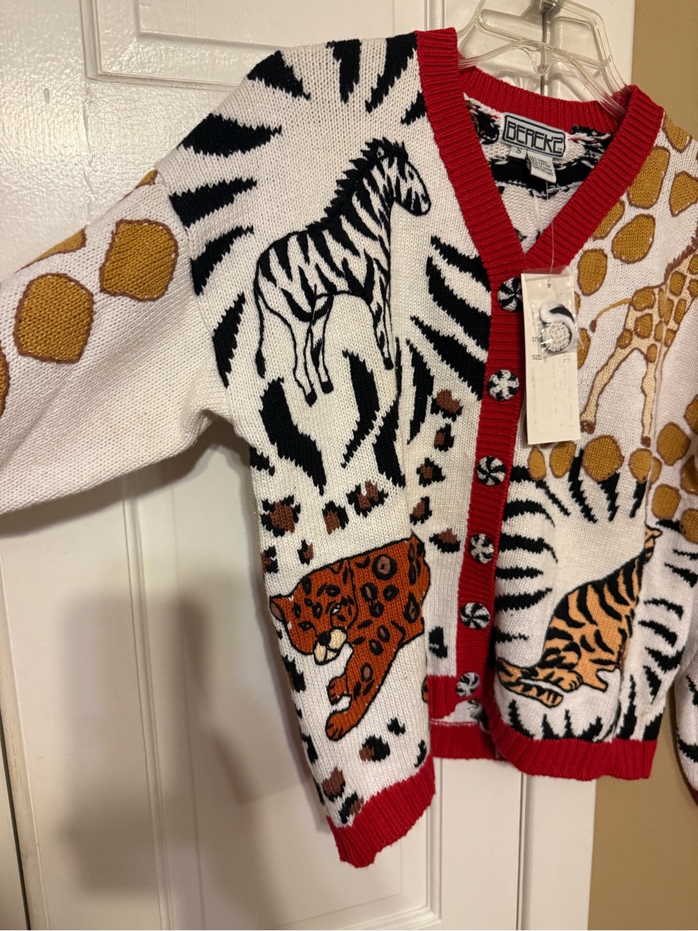 Vintage BEREK Heavy Hand Knit Sweater Safari Sz S NWT - Picture 5 of 8